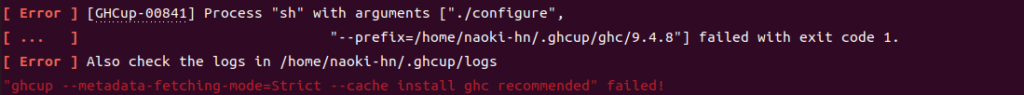 Haskell Install Error