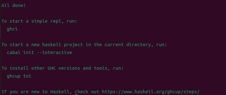 Haskell Install